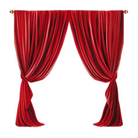 red window curtains ai generative 29237002 PNG