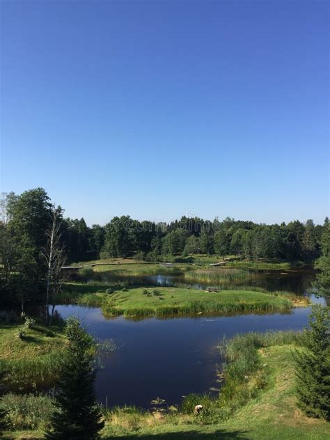 Kirkilai Lakes in the Evening As Seen from the Kirkilai Observation Tower, Lithuania Stock Photo ...