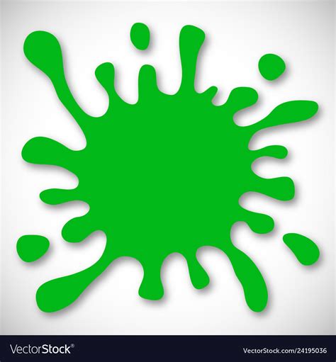 Green hand drawn paint splash Royalty Free Vector Image