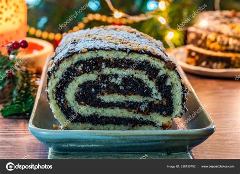 Makowiec Traditional Polish Christmas Poppy Seed Cake Nuts Stock Photo by ©RubinowaDama 538138792