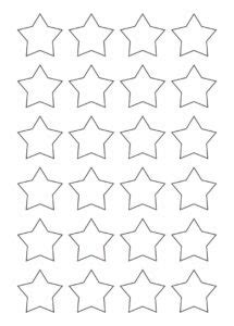 Printable American Flag Stars Stencil 8×11 - Printable JD