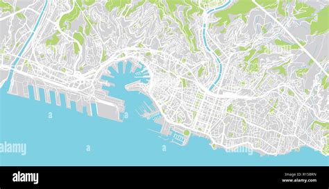 Urban vector city map of Genoa, Italy Stock Vector Image & Art - Alamy