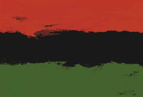 Pan African flag - red, black, green horizontal bands. Hand drawn with ...