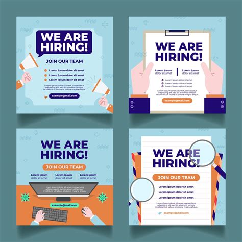 Set of Job Vacancy Banner Template 4641487 Vector Art at Vecteezy