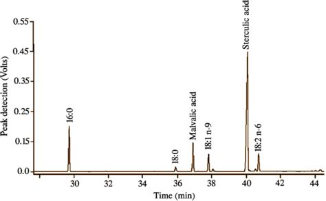 GC-MS peak for sterculia foetida | Download Scientific Diagram