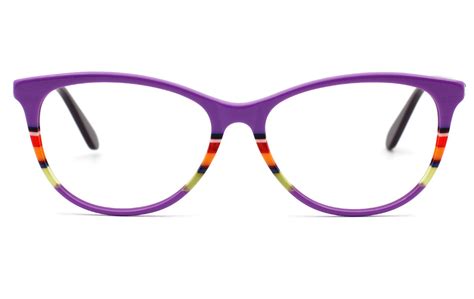 ColorFul Eyeglasses Frames(Purple/Strp)