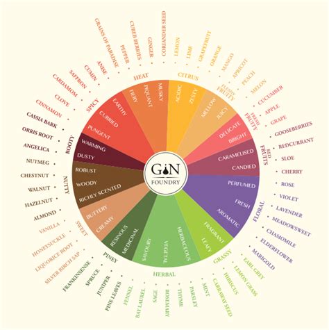 We charted out the most commonly used botanicals in gin and placed them ...