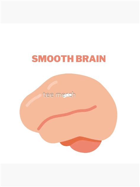 "Smooth Brain Meme No Thought Head Empty Head Funny" Poster by zahidabbas | Redbubble