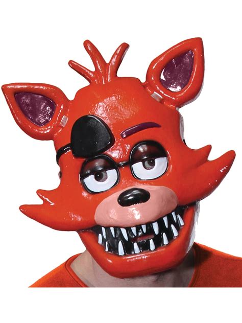 Rubie's Five Nights At Freddy's Foxy Fox Half Red Plastic Halloween Costume Mask, for Adult ...