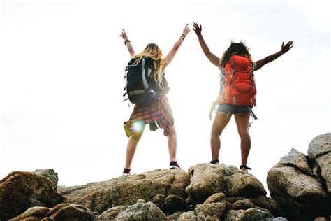 Free Images : achievement, backpack, backpacker, cheerful, daytime ...