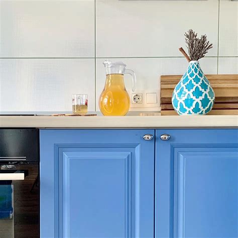 Mid-tone blue paint colors for kitchen cabinets