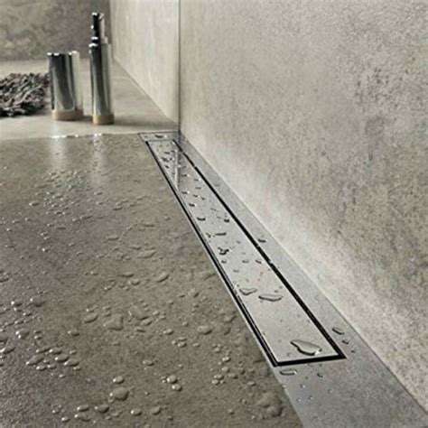 Smooth Surface Flat Stainless Steel Long Shower Channel Drain Cover, Insert Linear Shower Drain ...