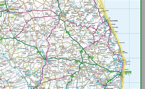 Lincolnshire County Map | County map, Lincolnshire, Map