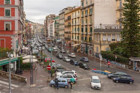 Busy Street in the Naples Downtown, Italy Editorial Stock Image - Image ...