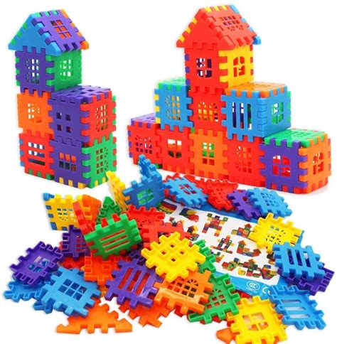 DEJUN Interlock Blocks Toys, Kids Building Blocks Set, Construction ...