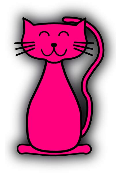 Pink Cat Clip Art at Clker.com - vector clip art online, royalty free & public domain
