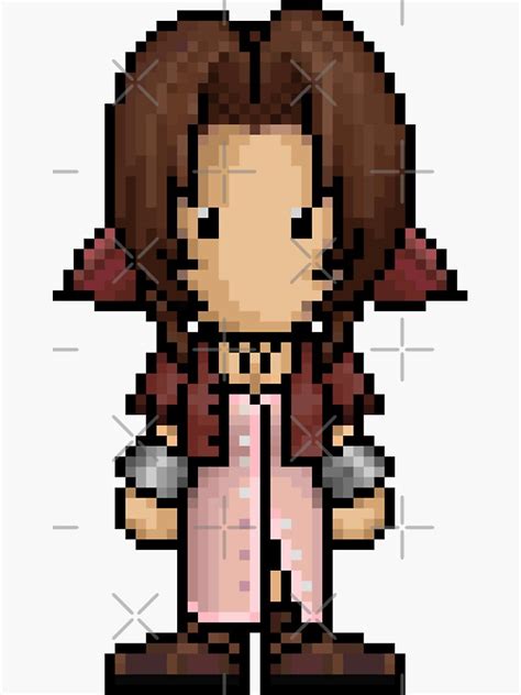 "FF7 Advent Children Aerith" Sticker for Sale by PixelKnight | Redbubble