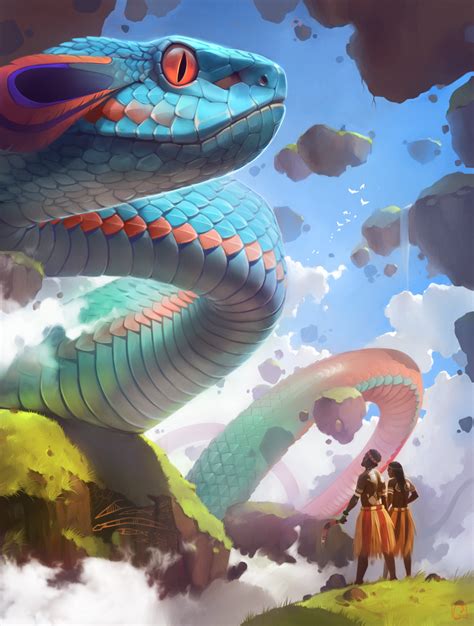 Rainbow Serpent by Alexandra Khitrova : r/ImaginaryBehemoths