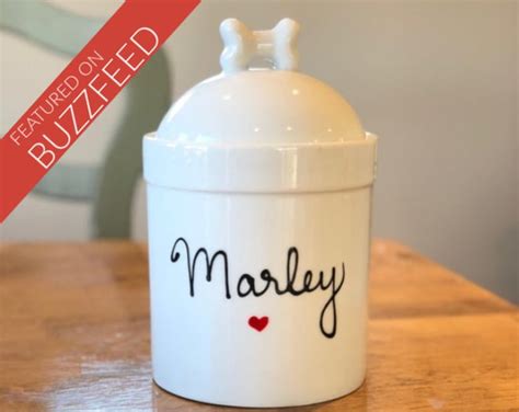 Personalized Dog Treat Jar Dog Treat Container Dog Biscuit - Etsy