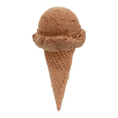 Fake Single Scoop Chocolate Ice Cream on Sugar Cone