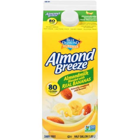 Blue Diamond Almond Breeze Almond Milk Blended with Real Bananas, 1/2 gal - Kroger