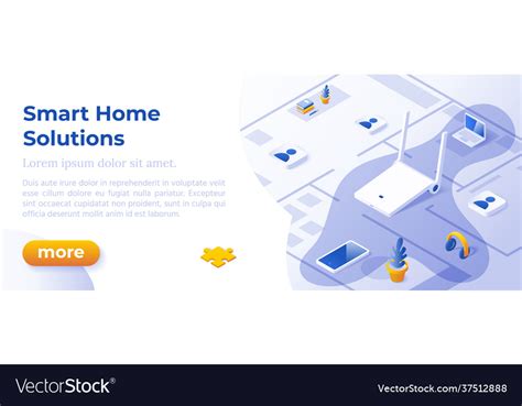 Smart home - banner layout template for website Vector Image