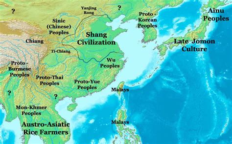 Shang Dynasty Map, China 1300 BC - Nations Online Project