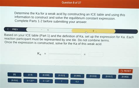 Solved Determine the Ka for a weak acid by constructing an | Chegg.com