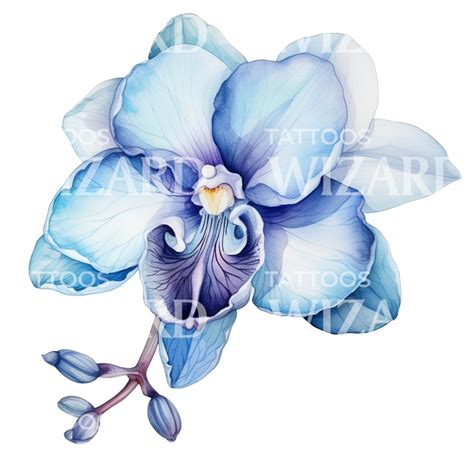 Blue Orchid Tattoo Design – Tattoos Wizard Designs