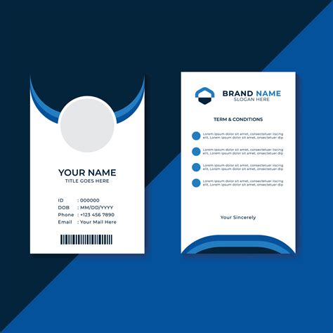 Simple Blue Employee Id Card Template Royalty Free Ve - vrogue.co