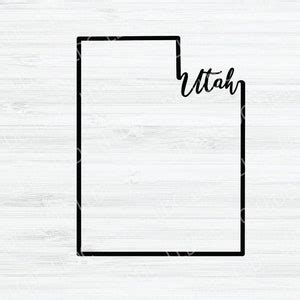 Utah Outline SVG. Utah Cursive Svg. Utah Vector File. Utah - Etsy