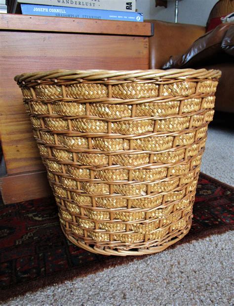 Vintage WICKER Waste Paper Basket LARGE Woven Waste Basket | Etsy UK | Vintage wicker, Waste ...