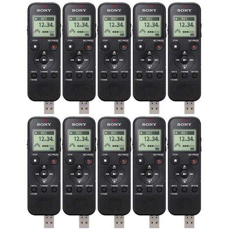 Sony ICD-PX370 Mono Digital Voice Recorder w/ Built-In USB (10-Pack) - Walmart.com - Walmart.com