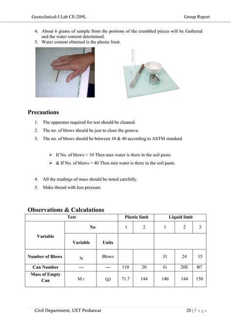 Soil mechanics(geotechnical engg) lab report | PDF