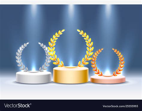 Stage podium scene with for award ceremony Vector Image