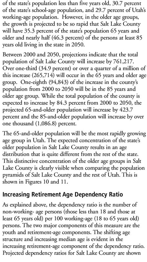 Salt Lake County Projected Share of the State of Utah: Total Population ...