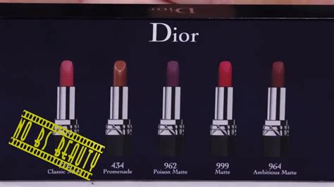 Dior Rouge Dior Mini Lipstick Set Review and Full Swatches - YouTube