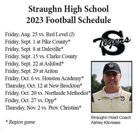 Straughn announces 2023 football schedule - The Andalusia Star-News ...