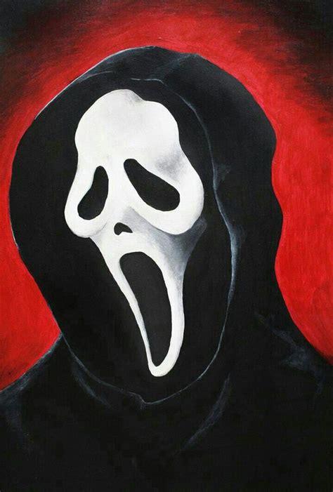 GHOSTFACE | Scary paintings, Scream art, Movie canvas painting