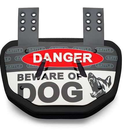 Battle Men's Beware of Dog Football Back Plate | Academy