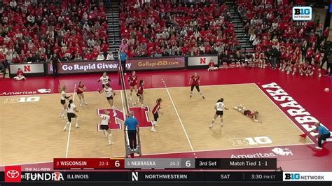 Highlights | Nebraska Volleyball vs. Wisconsin - YouTube