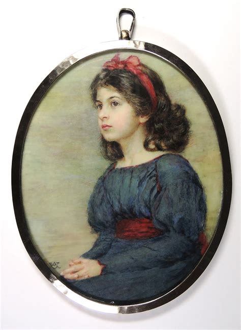 A Private Portrait Miniature Collection: EARLY 20TH CENTURY PORTRAIT MINIATURES Miss Ann ('Annie ...