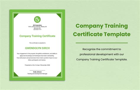 FREE Training Certificate Templates - Edit Online & Download | Template.net