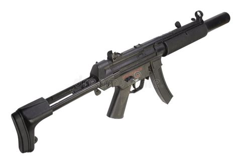 Submachine Gun MP5 with Silencer Stock Image - Image of force, operations: 101499839