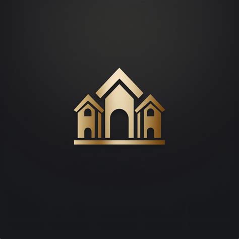 Premium AI Image | a gold logo with a black background