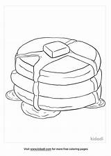 Pancake Coloring Page Free Food And Drinks  Home sketch template