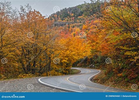 Fall Colors Along Highway 221 at Grandfather Mountain Stock Photo ...