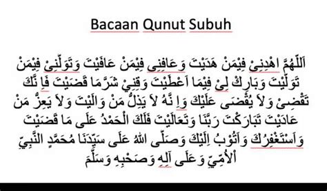 Bacaan Doa Qunut, Arab, Latin, dan Terjemahan