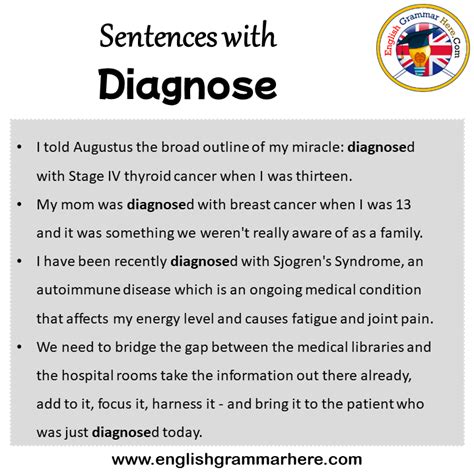 Sentences with Diagnose, Diagnose in a Sentence in English, Sentences For Diagnose - English ...