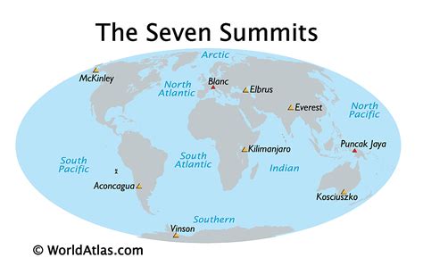 The Seven Summits - WorldAtlas